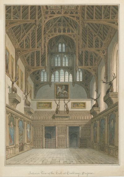 Sussex - Cowdray Evi - Salonun İçi by John Buckler
