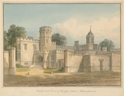 Warwickshire - Rugby Okulu, 1815 by John Buckler