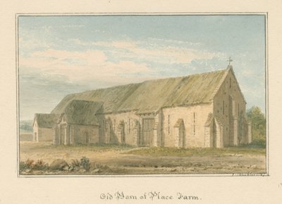 Wiltshire - Yer Çiftliği - Eski Ahır, 1817 by John Buckler