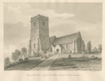 Worcestershire - Droitwich - Dodderhill Kilisesi: sepya çizimi by John Buckler
