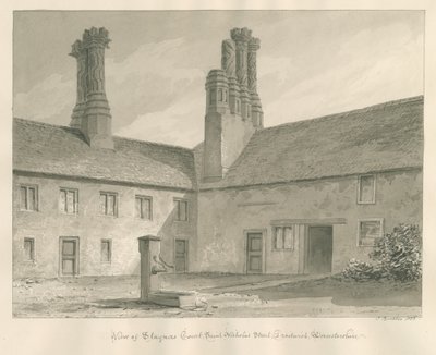 Worcestershire - Droitwich - Staynors Court: sepya çizimi, 1833 by John Buckler