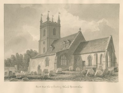 Worcestershire - Hanbury Kilisesi: sepya çizimi, 1833 by John Buckler