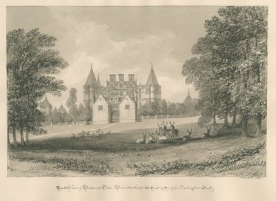 Worcestershire - Westwood Park: sepya çizimi, 1833 by John Buckler