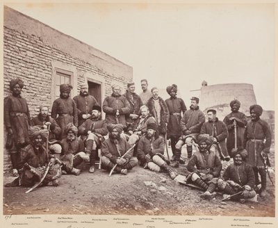 İngiliz ve Yerli Subaylar, 3. Sihler, 1879 by John Burke