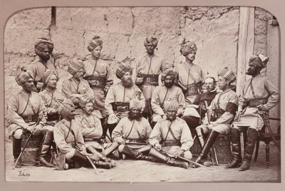 İngiliz ve Yerli subaylar, Bengal Süvari 3. Alayı by John Burke