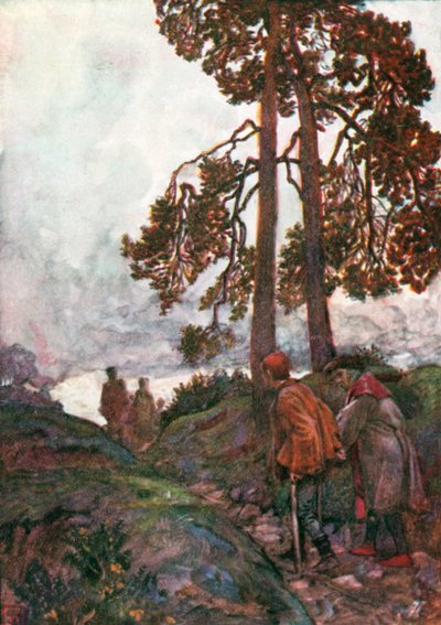 Feeble ve Ready-to-Halt Arkayı Getiriyor (renkli lito) by John Byam Liston Shaw