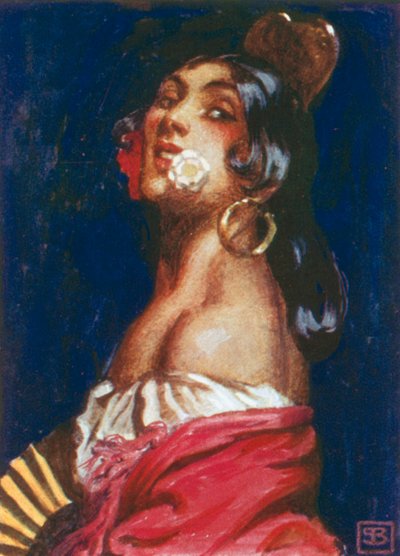 George Bizet, Carmen (renkli taş baskı) by John Byam Liston Shaw