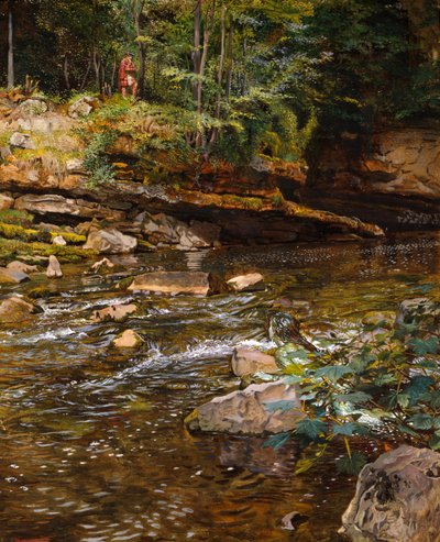 Kelpie ve Highlander (kağıt üzerinde tebeşir ve gövde rengi) by John Byam Liston Shaw