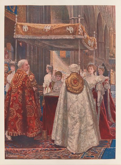 Kraliçe Alexandra'nın meshedilmesi by John Byam Liston Shaw