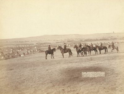 General Miles ve personel, Pine Ridge yakınlarındaki ABD