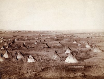John Grabill tarafından 1891 yılında Lakota Kabile Köyü by John C. H. Grabill