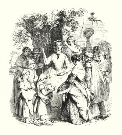 Mayıs Kraliçesi (gravür) by John Callcott Horsley