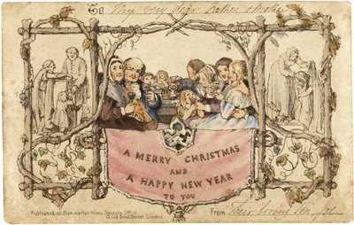 İlk Noel kartı, 1843 by John Callcott Horsley