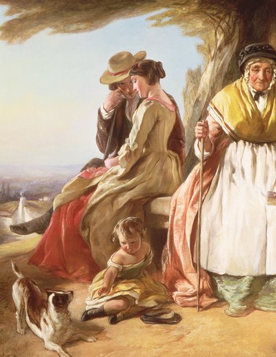 Gençlik ve Yaş, aşıkların detayı (59345 detayı) by John Callcott Horsley