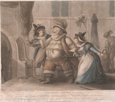 Falstaff'ın Kaçışı - "Windsor'un Şen Kadınları" IV. Perde, II. Sahne by John Chapman