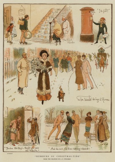 Noel Gelgitinin Mizahları (chromolitho) by John Charles (after) Dollman