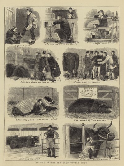 Smithfield Club Sığır Gösterisinde by John Charles Dollman