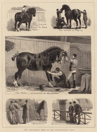 Tarım Salonunda Araba-At Gösterisi by John Charles Dollman
