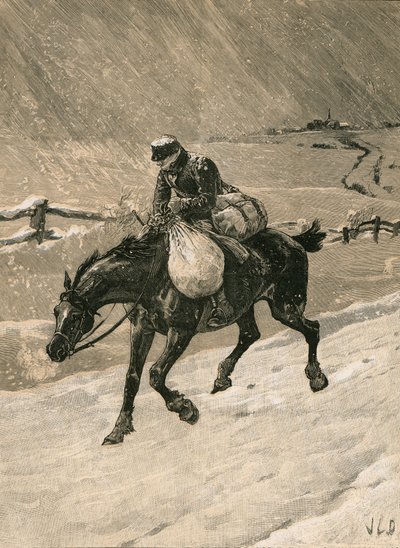 The Christmas Postman  by John Charles Dollman