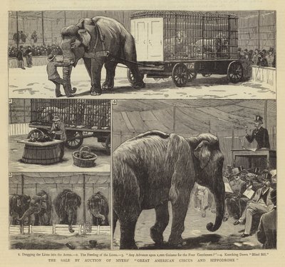 Myers'ın Büyük Amerikan Sirki ve Hipodromunun Açık Artırma Yoluyla Satışı by John Charles Dollman