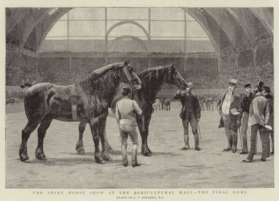 Tarım Salonundaki Shire At Gösterisi, Son Düello by John Charles Dollman