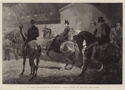 At Gösterisinde, Ringe Girme Sırasını Beklerken by John Charlton