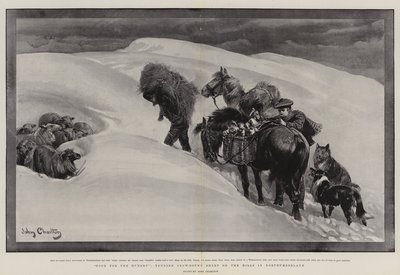 Food for the Hungry, tending Snow-bound Sheep on the Hills in Northumberland  by John Charlton