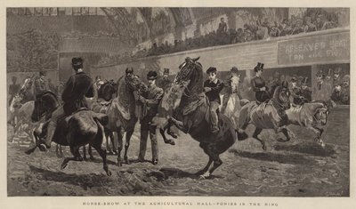 Tarım Salonunda At Gösterisi, Ringde Midilliler by John Charlton