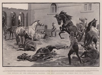 Omdurman Hücumunun Kahramanları, Cepheye Giden 21. Mızraklılar by John Charlton