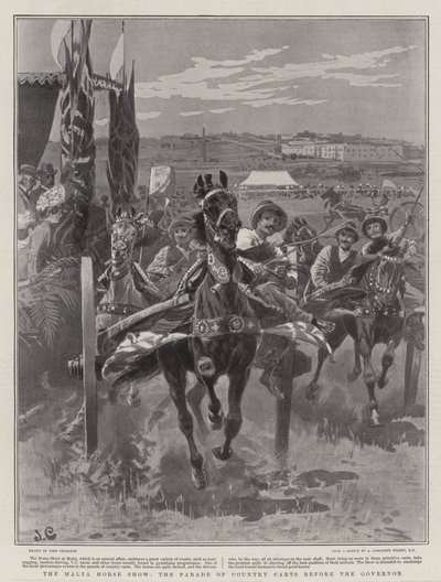 Malta At Gösterisi, Valinin Önünde Ülke Arabalarının Geçit Töreni by John Charlton