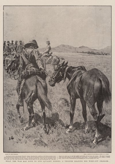Yıpranmış Şarj Aletini yöneten bir Asker olan Süvari Atlarımıza Savaşın Yaptıkları by John Charlton