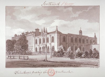 Hayırsever Toplum Kurumuna ait Şapel, London Road, Southwark, Londra, 1827 by John Chessell Buckler