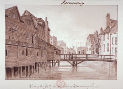Dockhead Folly, Bermondsey, Londra, 1828 by John Chessell Buckler