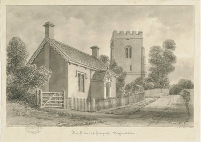 Draycott in the Moors - Okul : sepya çizimi, 1841 by John Chessell Buckler