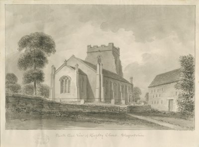 Kingsley Kilisesi: sepya çizimi, 1841 by John Chessell Buckler