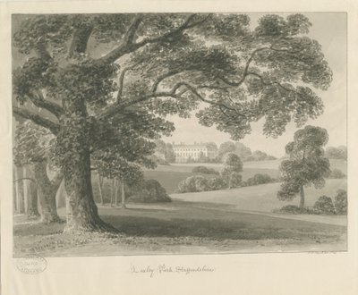 Loxley Park: sepya çizimi, 1841 by John Chessell Buckler