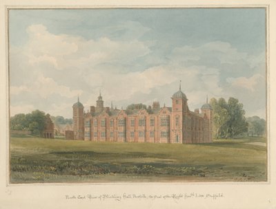 Norfolk - Blickling Salonu, 1820 by John Chessell Buckler