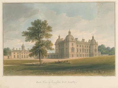 Norfolk - Houghton Salonu, 1826 by John Chessell Buckler