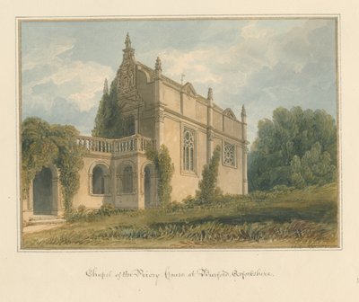 Oxfordshire - Burford - Manastır Evi Şapeli, 1821 by John Chessell Buckler