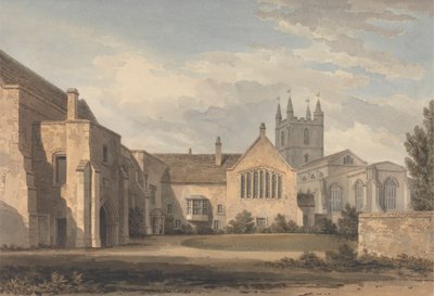 Croydon, Surrey'deki Kilise ve Sarayın Güney Doğu Görünümü by John Chessell Buckler