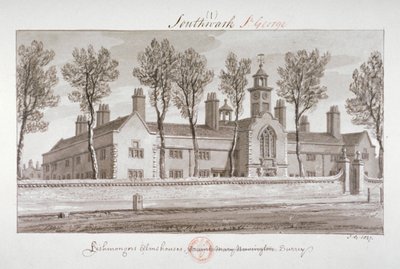 St Peter Hastanesi, Southwark, Londra, 1827 by John Chessell Buckler