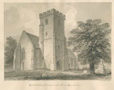 Worcestershire - Hampton Lovett Kilisesi: sepya çizimi, 1833 by John Chessell Buckler