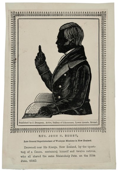 Rev. John H. Bumby, 1840 dolayları (ahşap gravür) by John Church Dempsey