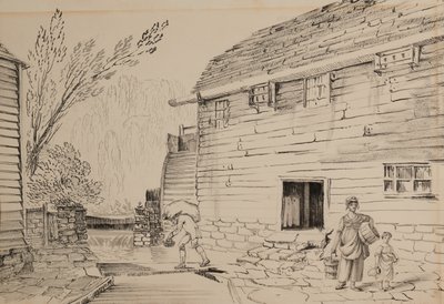 Ditton yakınlarındaki değirmen by John Claude Nattes