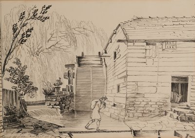 Ditton yakınlarındaki değirmen by John Claude Nattes
