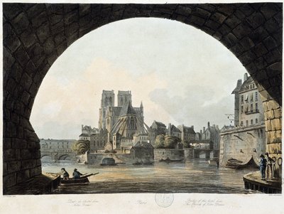 Paris: Notre Dame - içinde “”Paris vu par J.C. Mats”, ed. Miller, Londra by John Claude Nattes