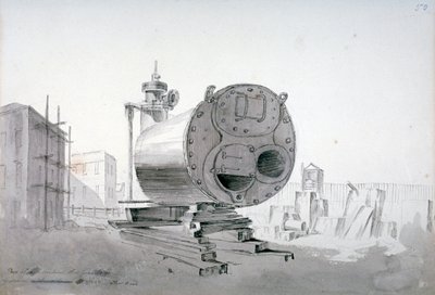 Buhar makinesi, New Road, Islington, Londra, 1808 by John Claude Nattes