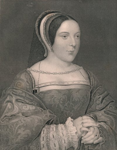 Margaret Tudor. İskoçya Kraliçesi, c1525, 19. yüzyılın başları. by John Cochran