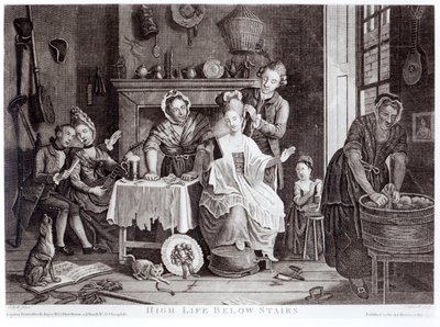 Merdivenlerin Altında Yüksek Yaşam, Caldwell, pub tarafından oyulmuş. 1772