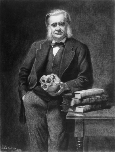 Leopold Flameng (1831-1911) 1885 tarafından kazınmış Thomas Henry Huxley (1825-95) by John Collier